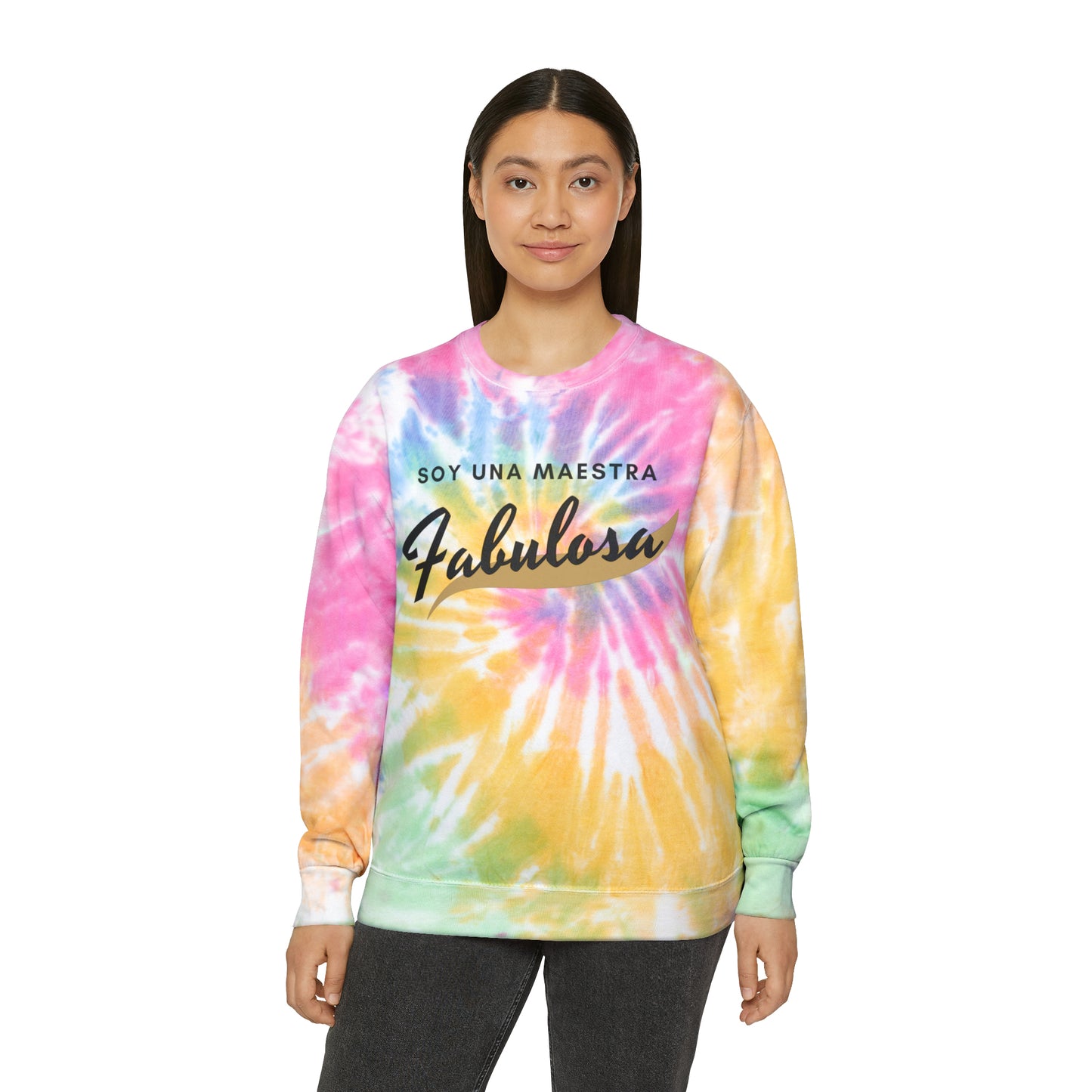 Spanish Teachers Unisex Tie-Dye Sweatshirt