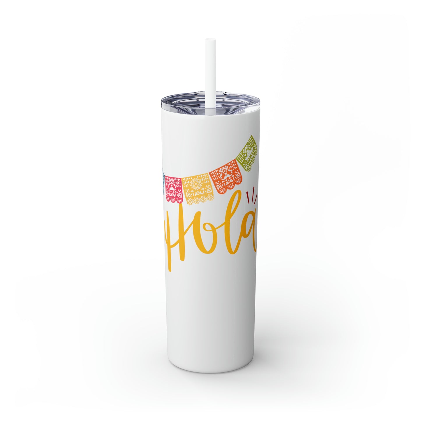 Hola Skinny Tumbler with Straw, 20oz