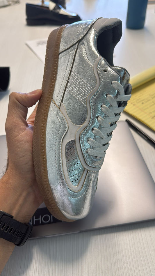 Silver Tenis Shoes for women