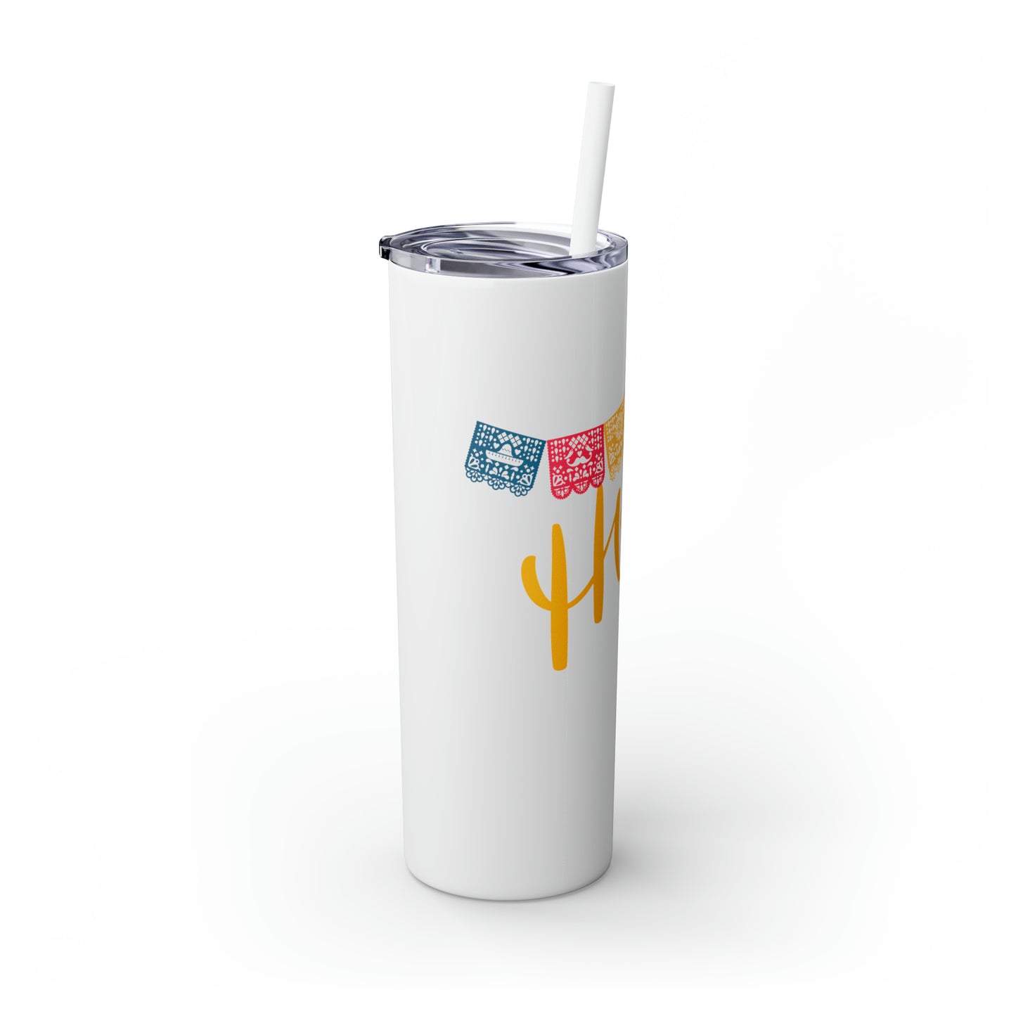 Hola Skinny Tumbler with Straw, 20oz