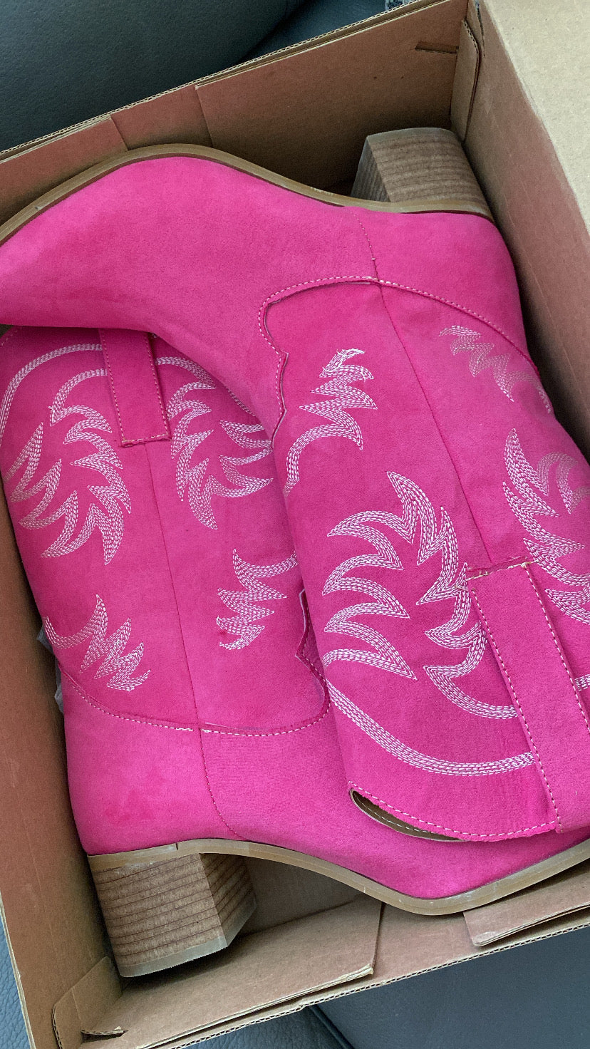 Botas Vaqueras Rosa Valentino