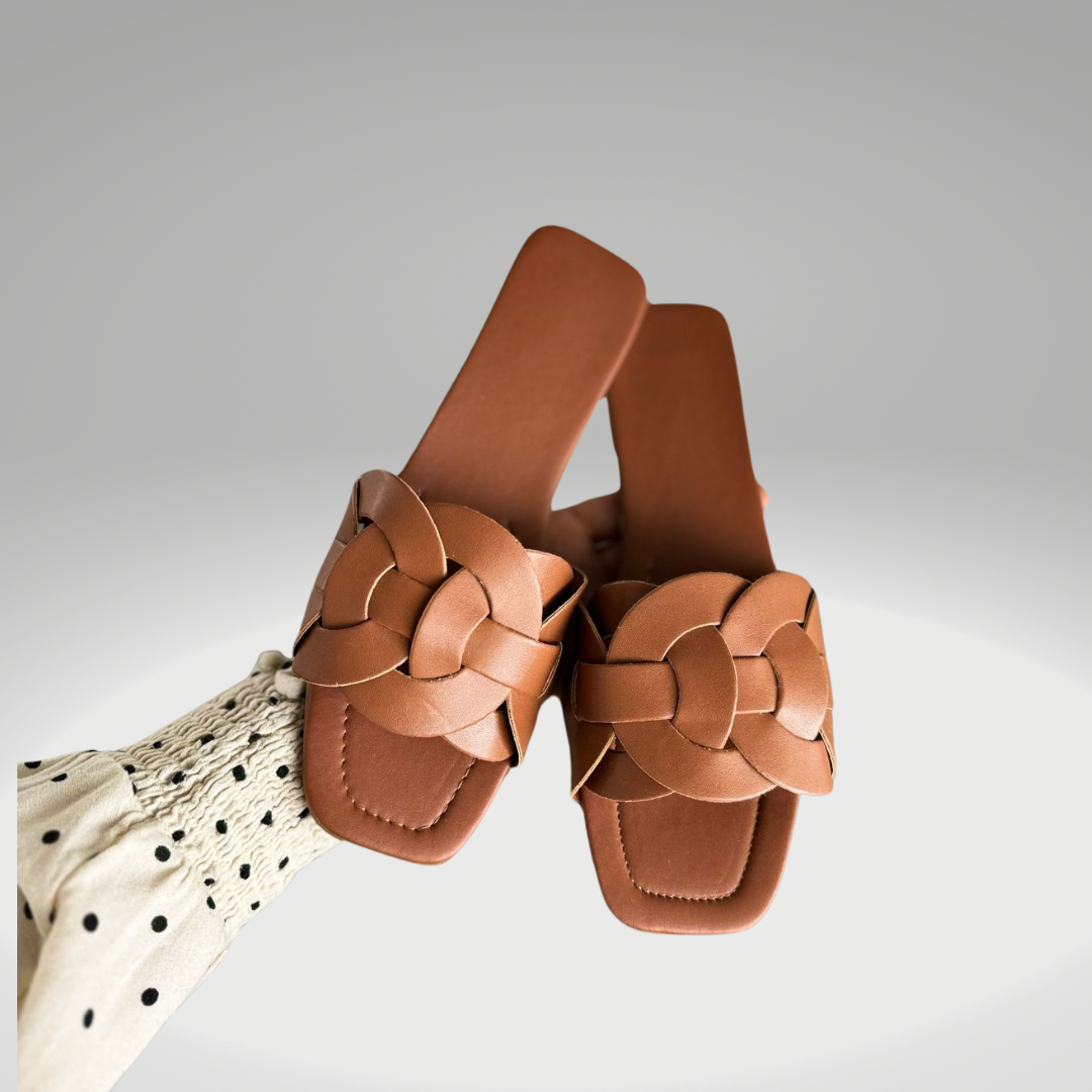 sandalias planas cruzadas para Mujer