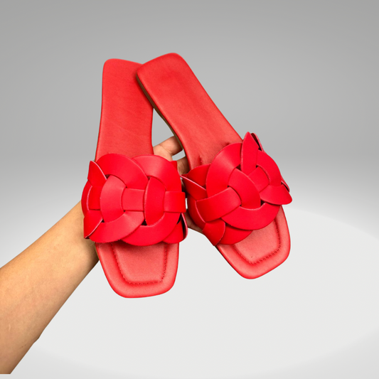 sandalias planas cruzadas para Mujer