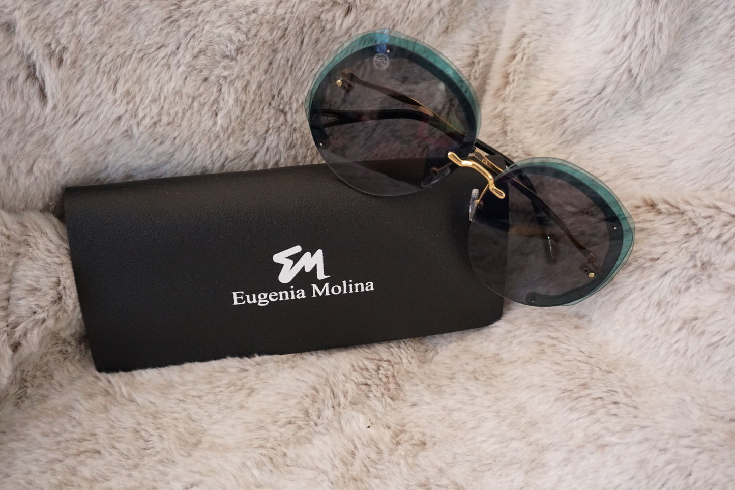 Rimless Gradient Round Sunglasses For Women - Eugenia Molina
