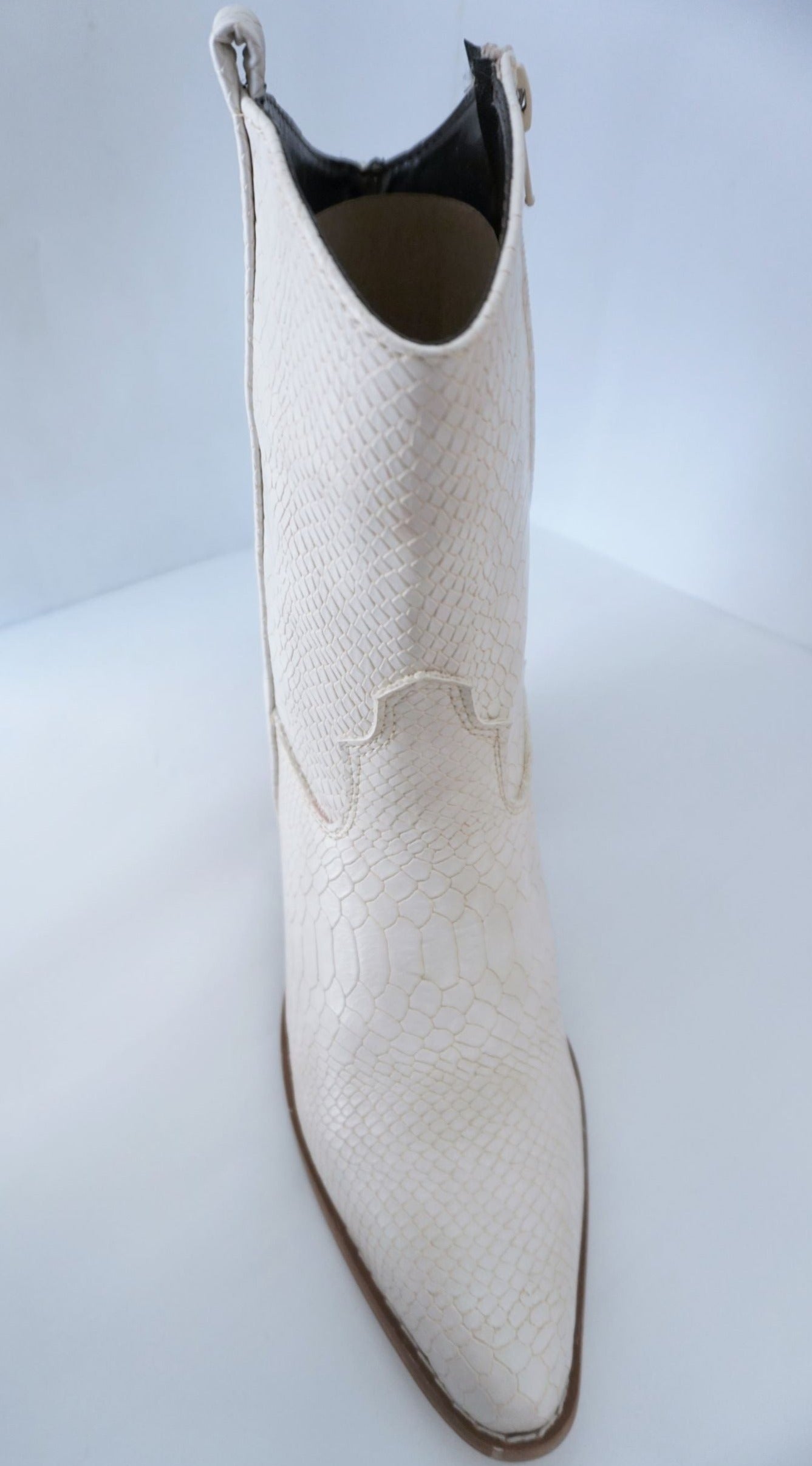 botas cowboy de mujer en blanco