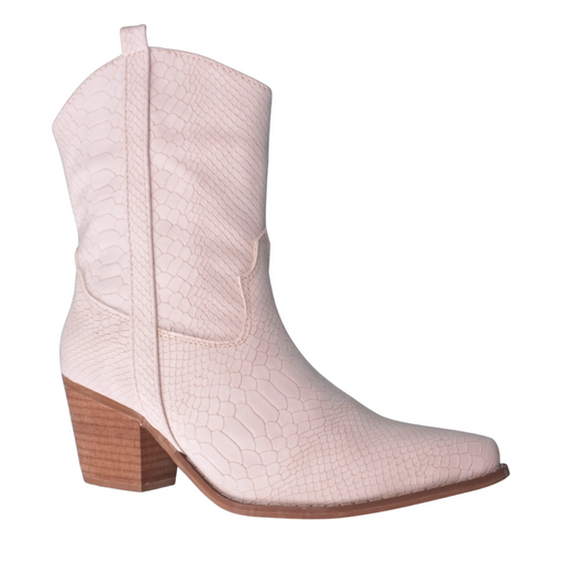 botas vaqueras de mujer en blanco