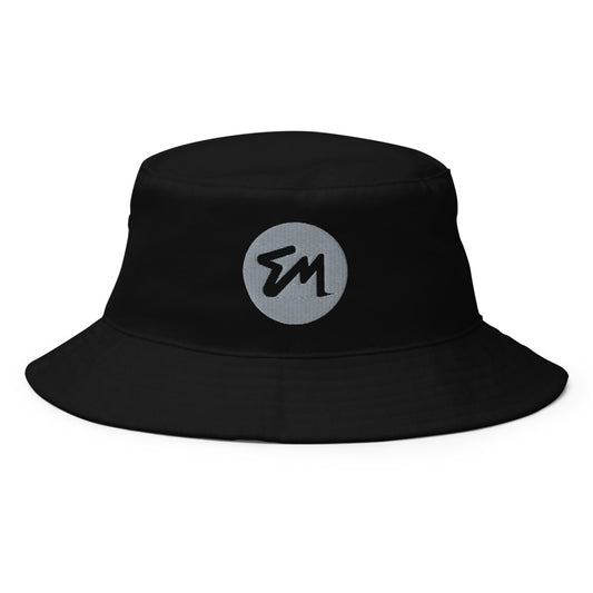 black designer bucket hat