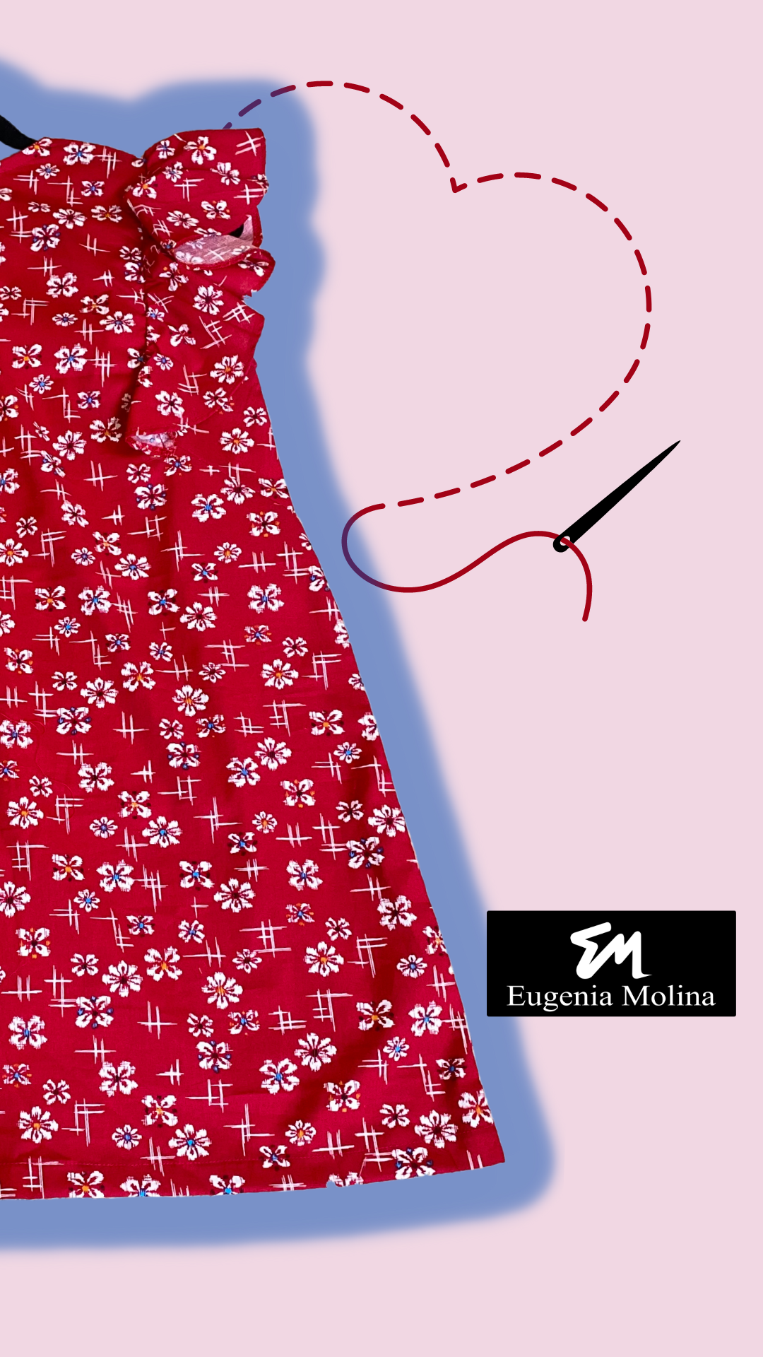 VESTIDO ROJO ESTAMpADO