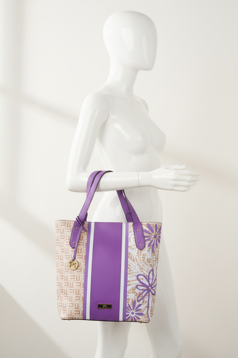 purple tote bag for women