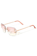 Gabrielle Pink Rimless Sunglasses