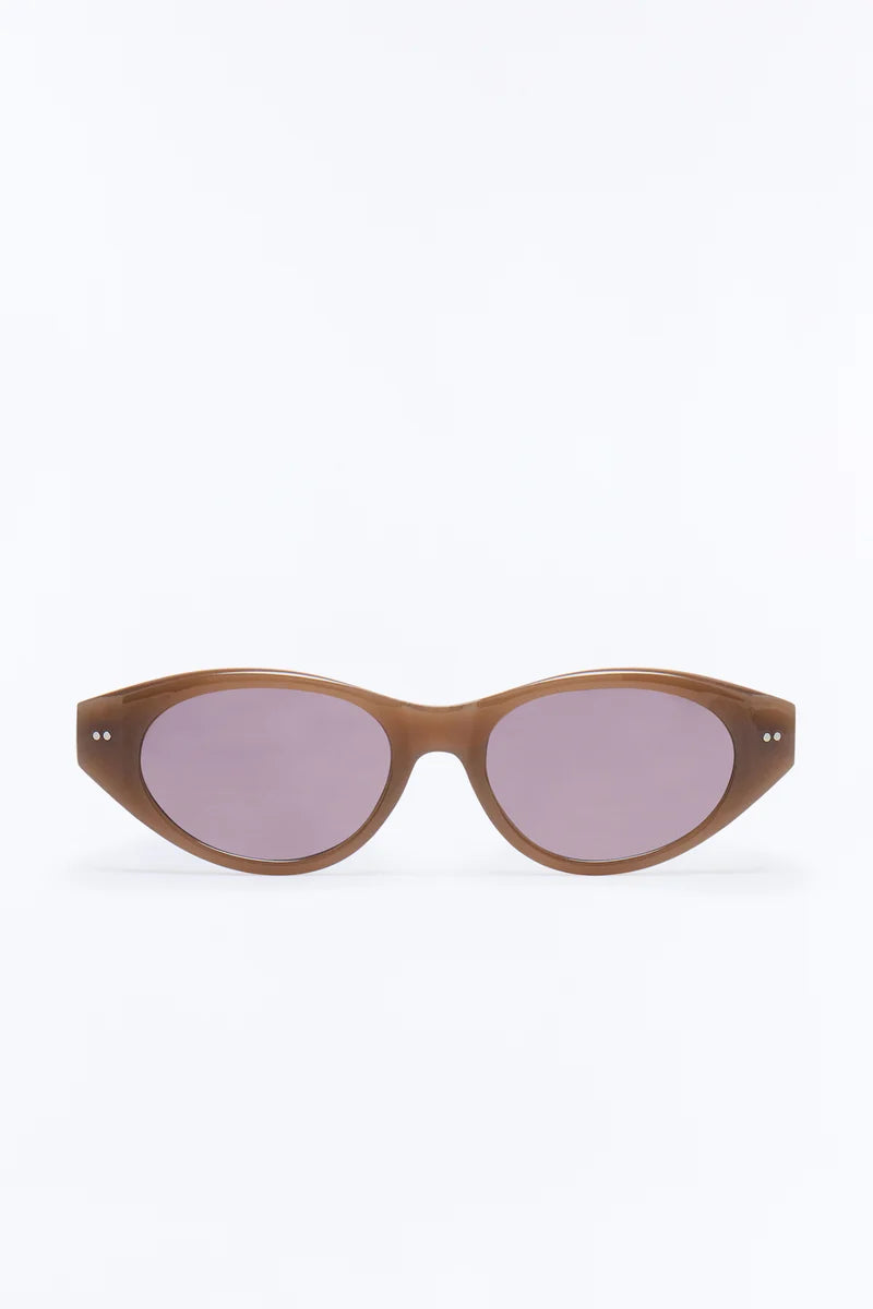 Salma Tan Cat Eye Sunglasses