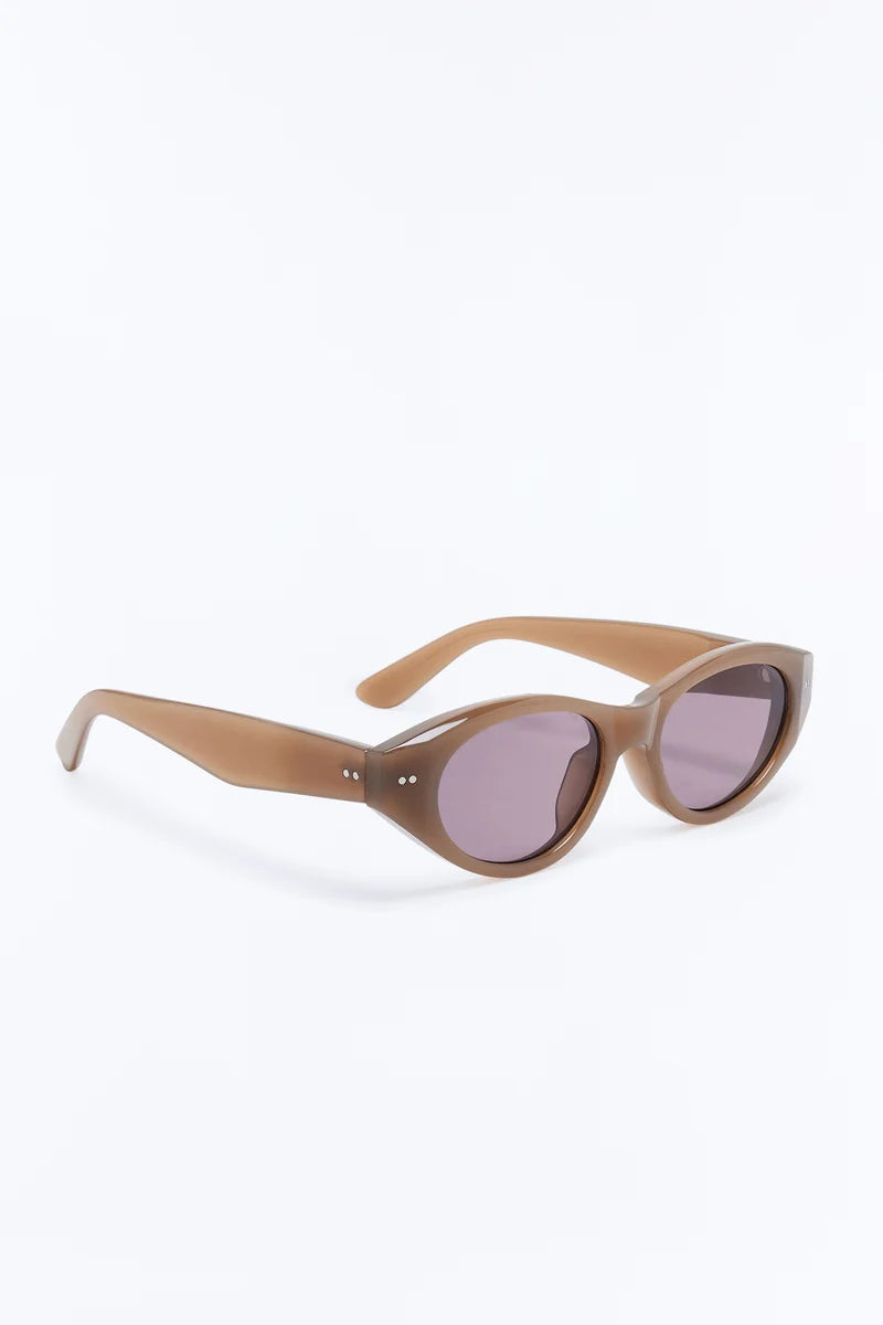 Salma Tan Cat Eye Sunglasses