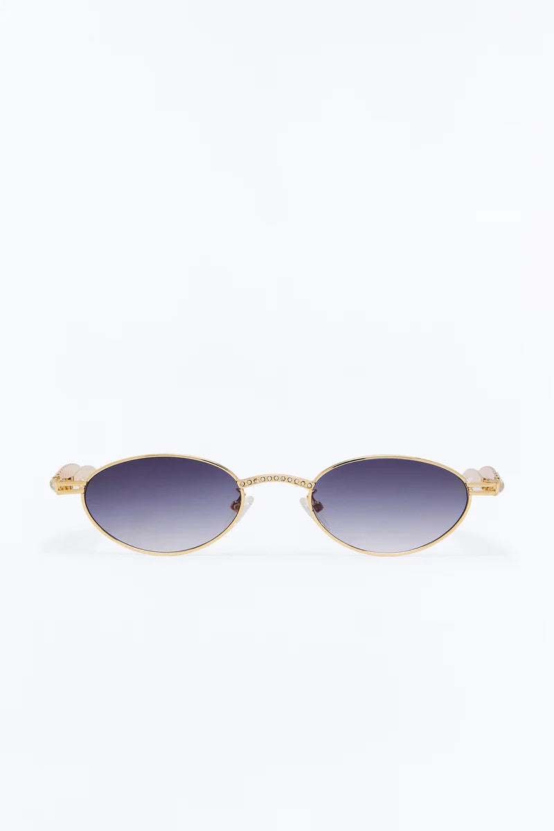 TIFFANY GOLD OVAL SUNGLASSES