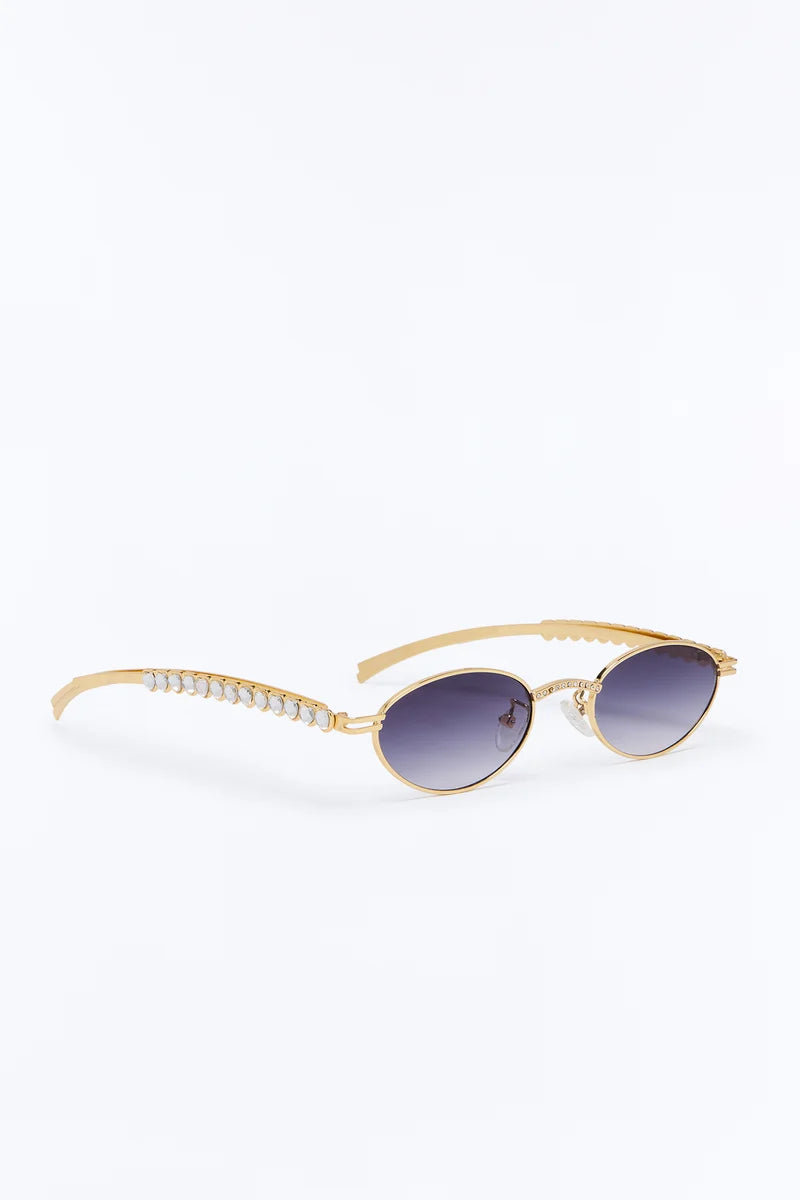 TIFFANY GOLD OVAL SUNGLASSES