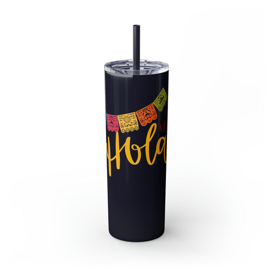 Hola Skinny Tumbler with Straw, 20oz