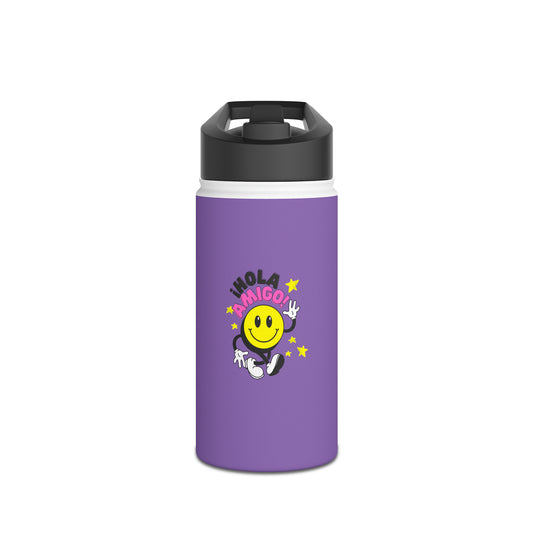 Hola Amigo Stainless Steel Water Bottle, Standard Lid