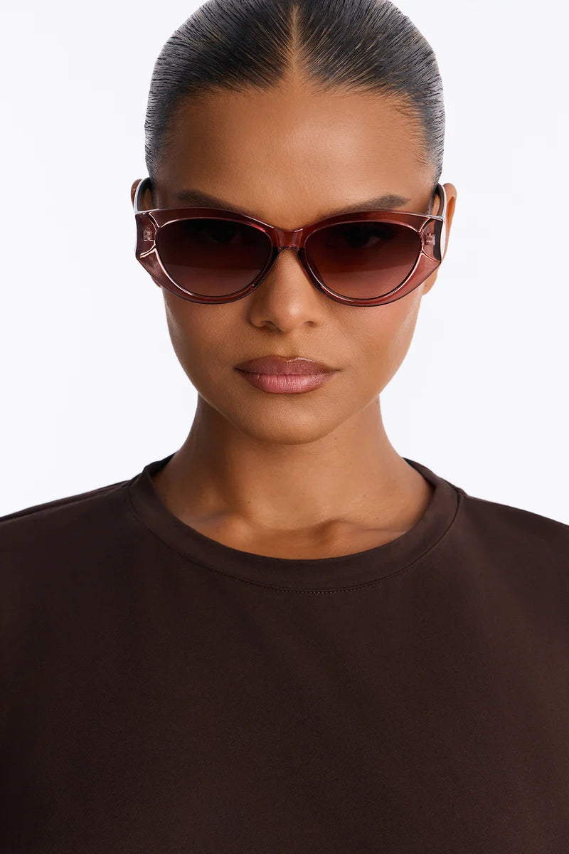 DAKOTA PLUM CAT-EYE SUNGLASSES