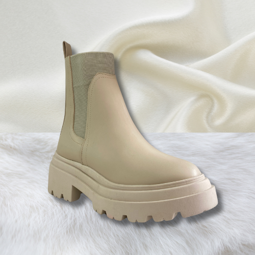 Chelsea Boots / Botas Chelsea Beige de Mujer