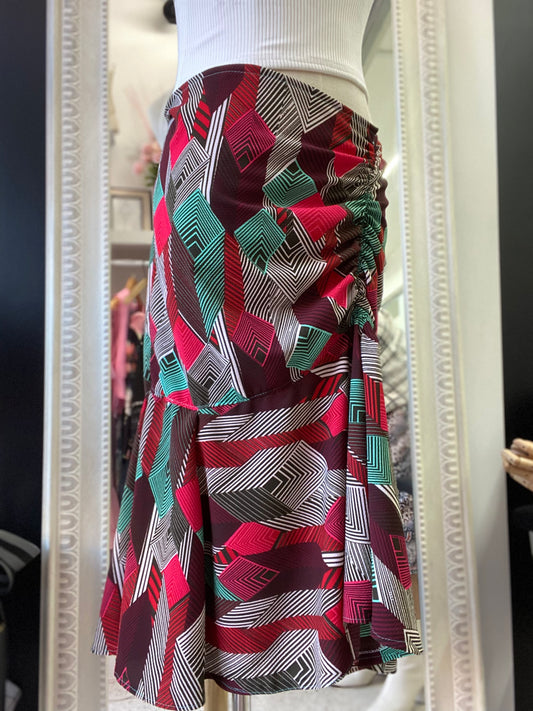 Falda MIdi estampada con Ruffles