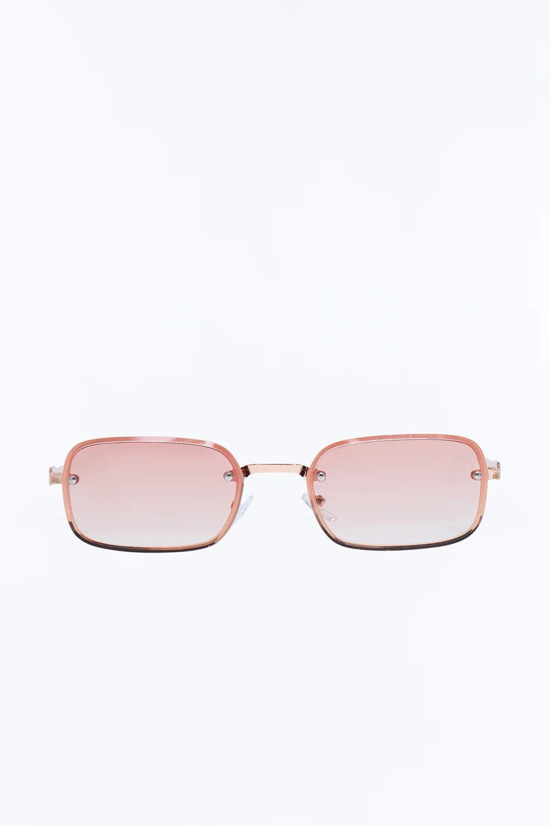 CLAIRE — PINK SQUARE SUNGLASSES