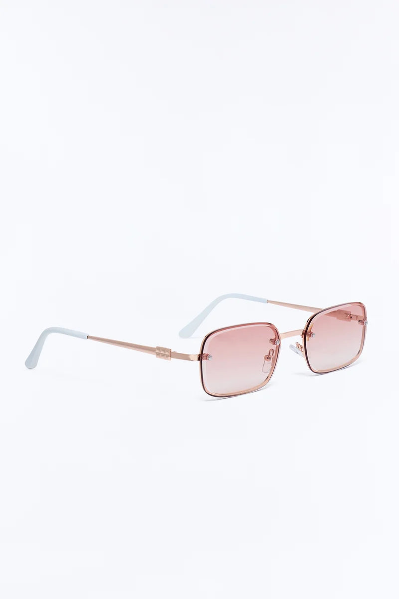 CLAIRE — PINK SQUARE SUNGLASSES