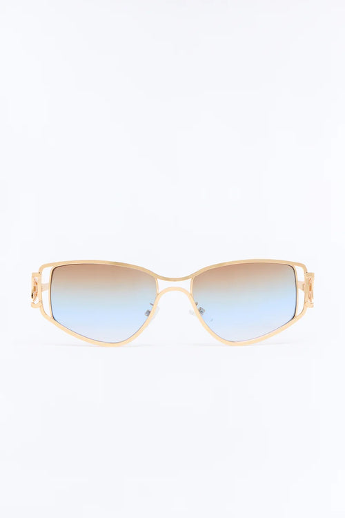 BLAIR — BLUE CAT-EYE SUNGLASSES