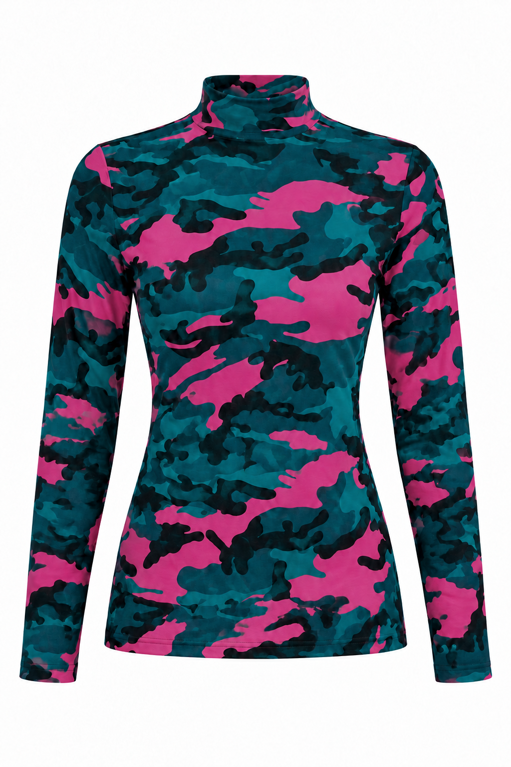 Top Mika Camo con fucsia menos saturado