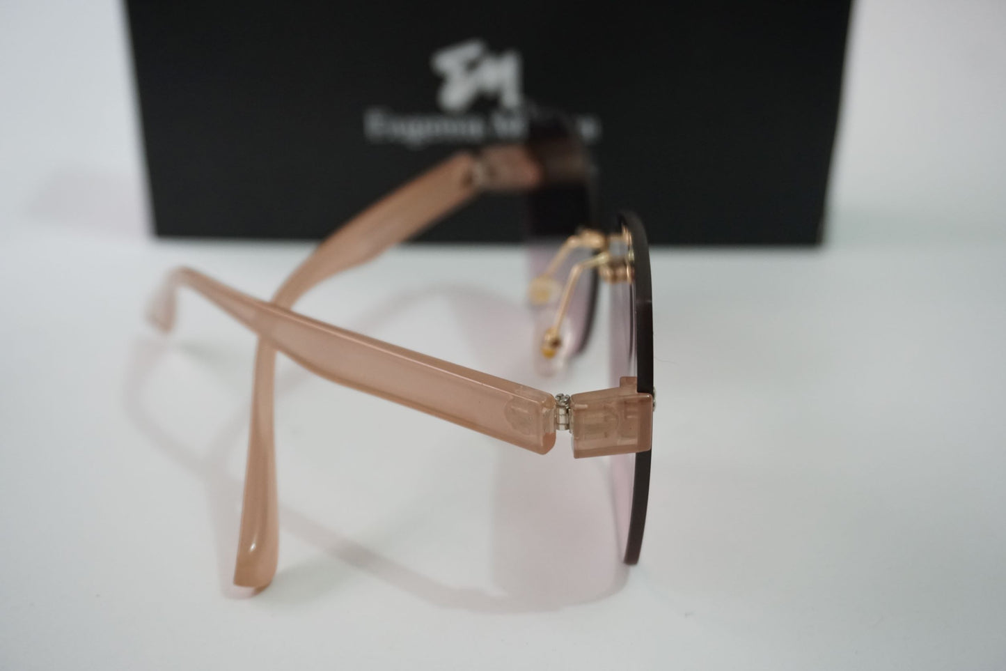 Pink Trendy  Gradient rimless sunglasses  for women - Eugenia Molina