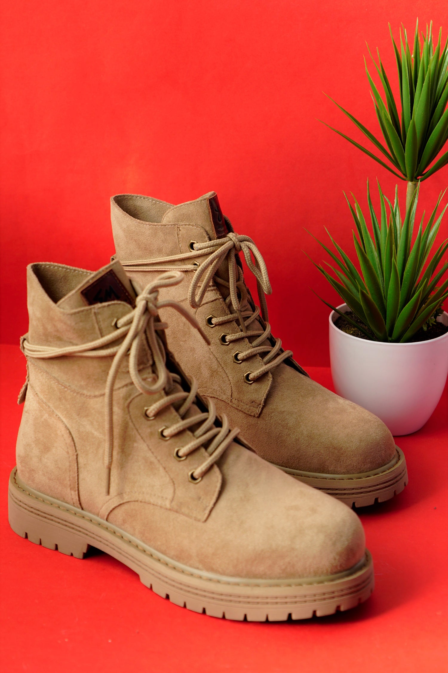 Unisex Suede Leather Hiking Ankle Boots - Eugenia Molina