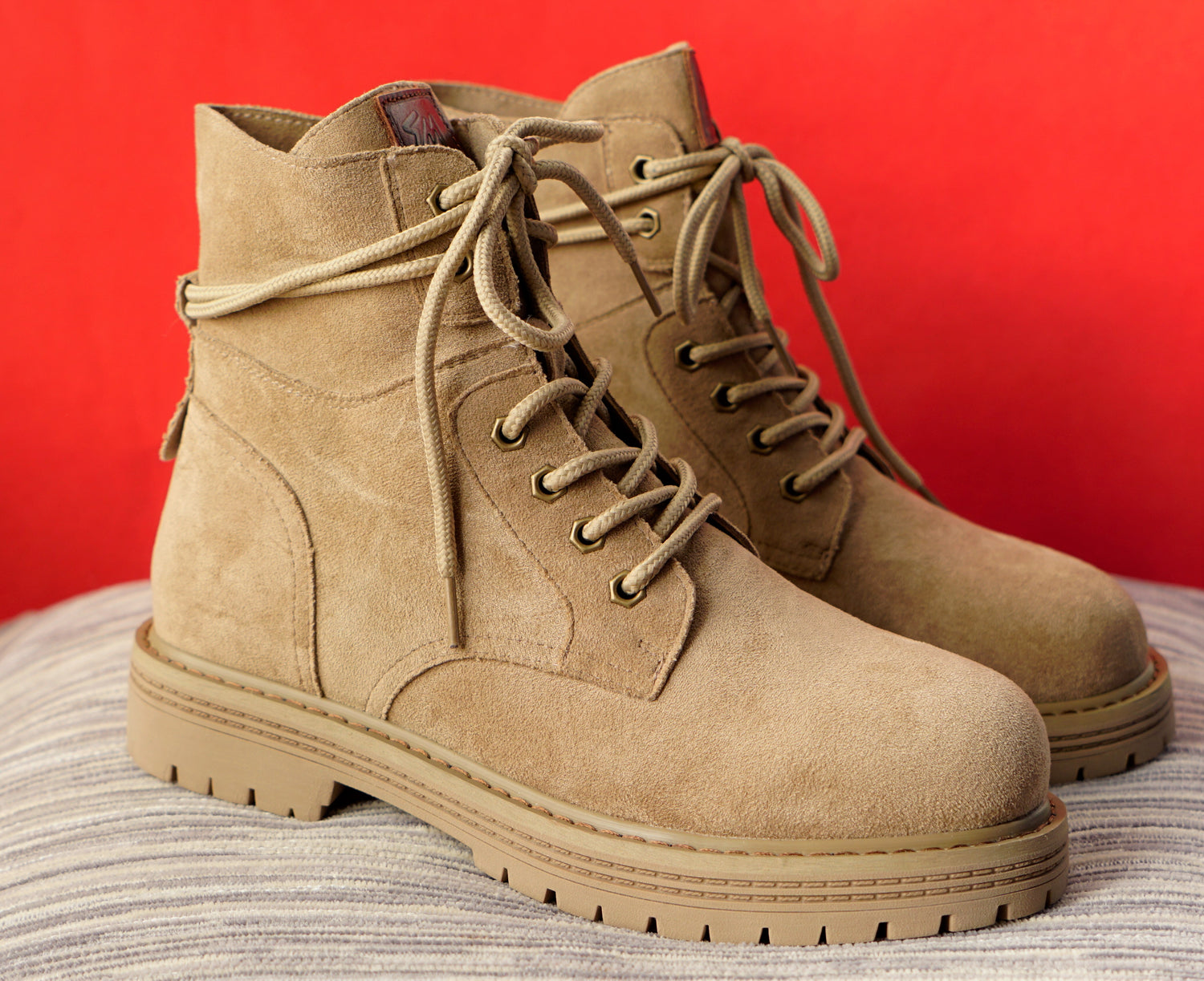 Unisex Suede Leather Hiking Ankle Boots - Eugenia Molina