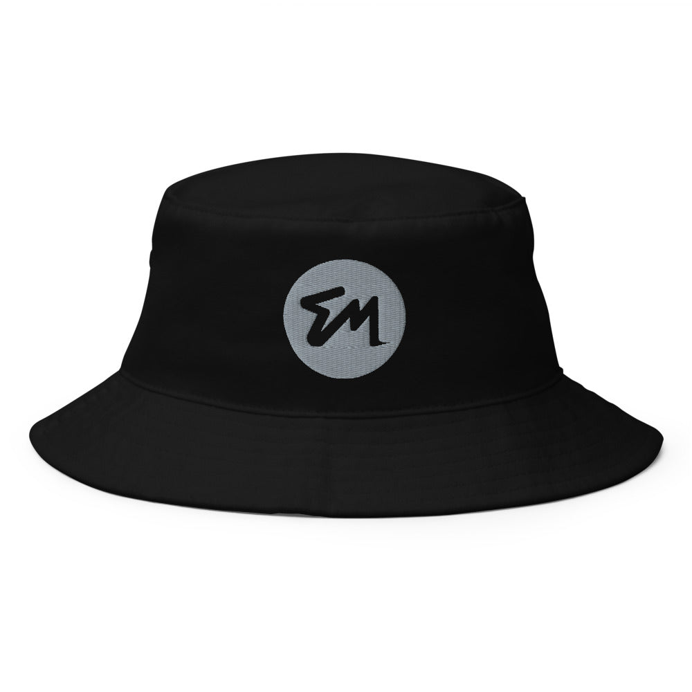 black designer bucket hat