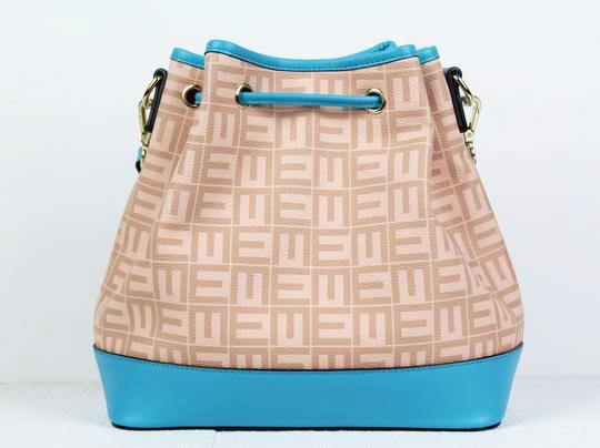 Teal Leather Bucket Bag - Eugenia Molina